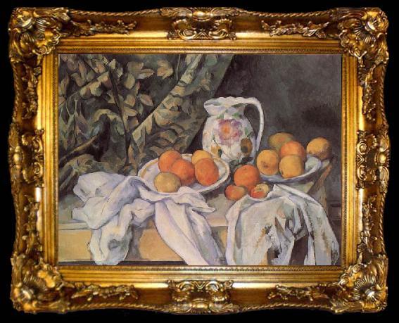 framed  Paul Cezanne Still life with Drapery, ta009-2